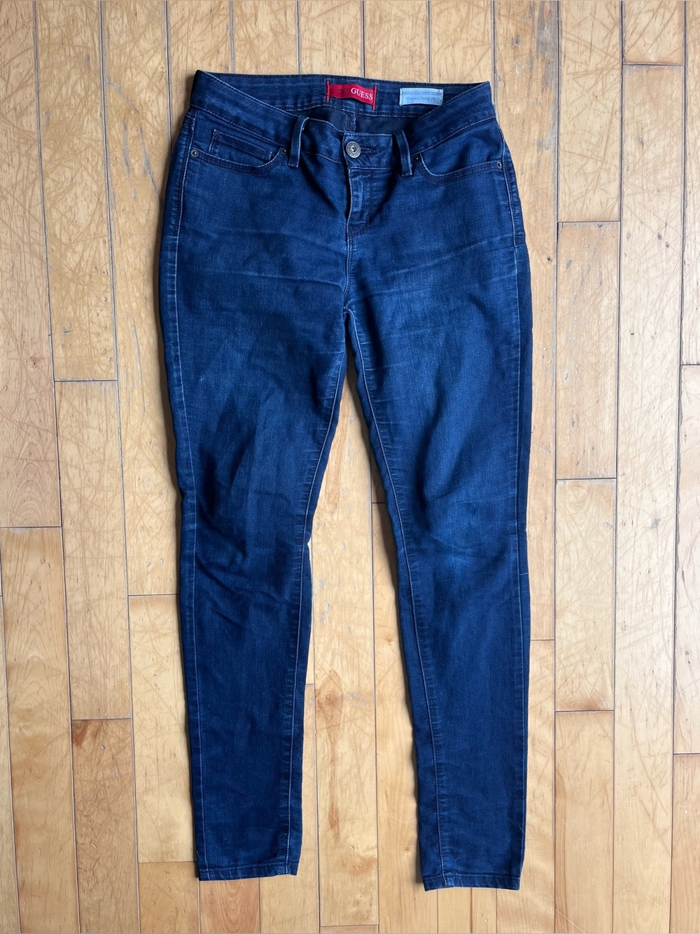 GUESS Mid-Rise Curvy Skinny Stretch Denim Jeans Size 29